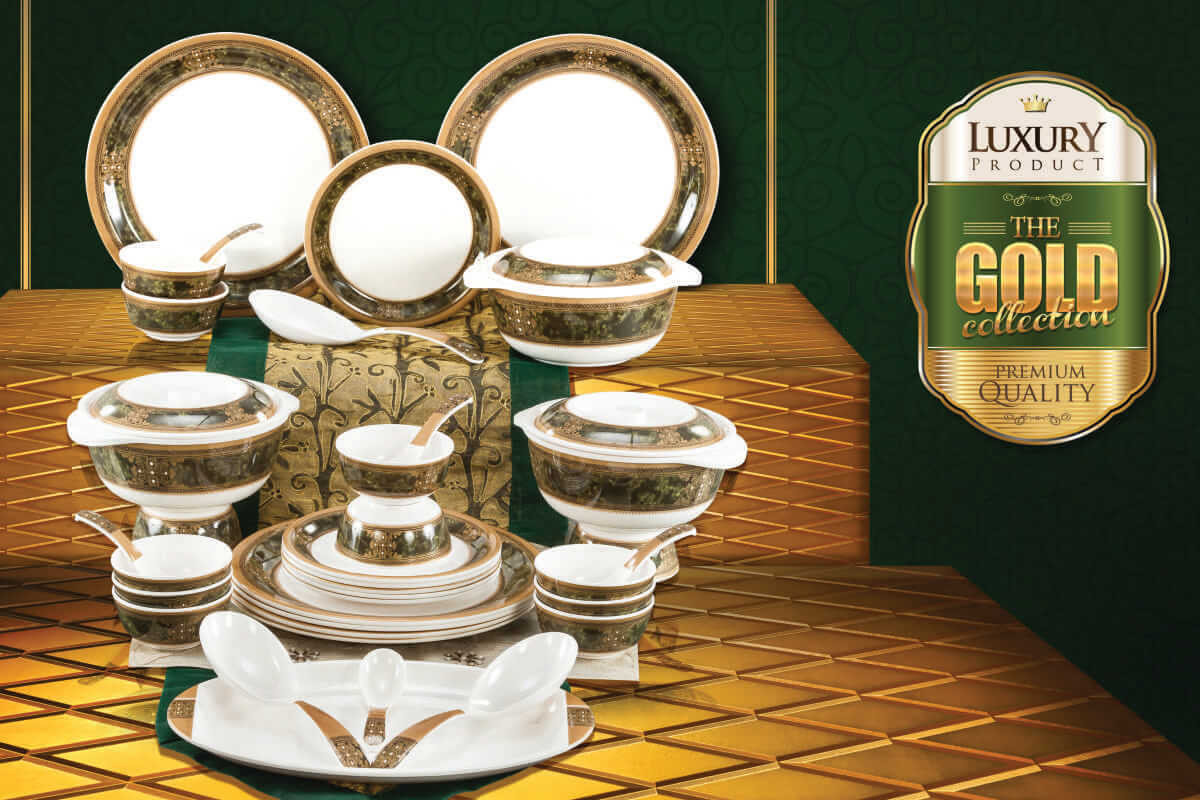 Dinewell BPA-Free, 100% Melamine Plate & Bowl Set Best for Gift 40 Pcs.